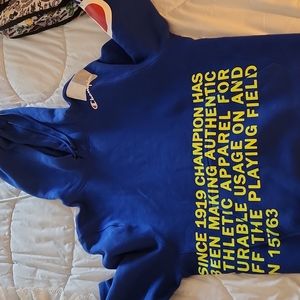 Champion sweater with hoodie  size small for kids